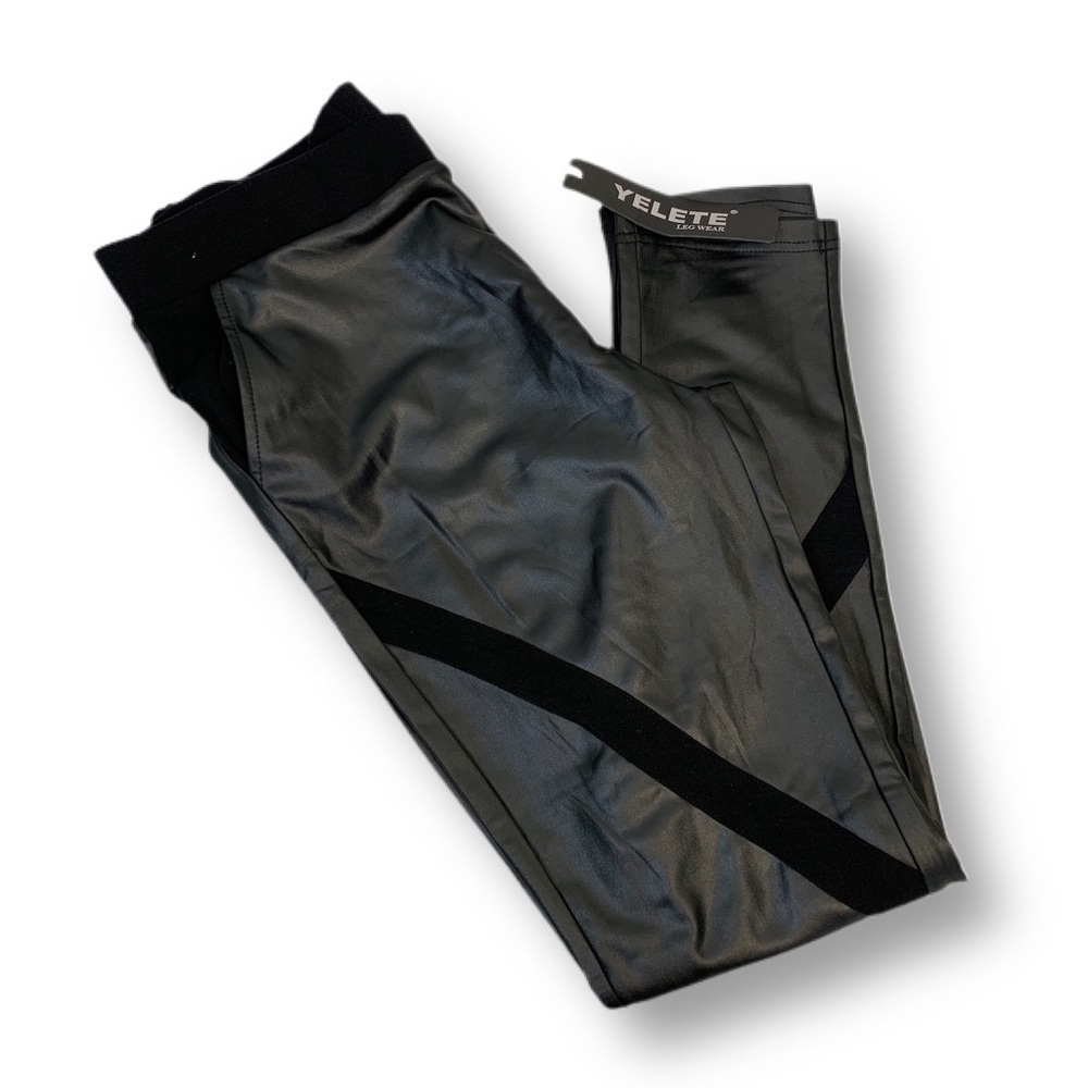 Yelete Faux Leather Leggings
